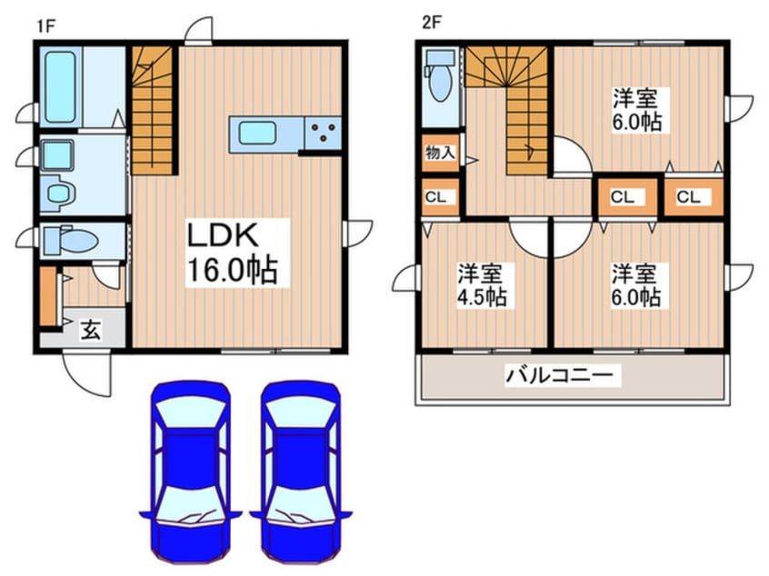 間取図 立川市砂川町１丁目貸家　１号棟