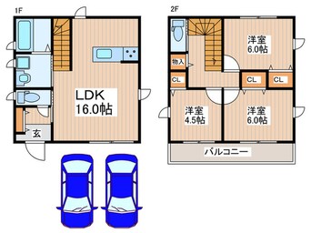 間取図 立川市砂川町１丁目貸家　１号棟