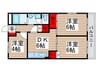 サ－クルＭ 3DKの間取り