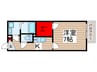 Casa　de Moca 1Kの間取り