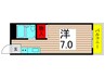 リベルテ－ル東雲 1Rの間取り