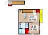 RATIO　KATSUTADAI 1LDKの間取り