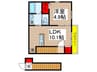 RATIO　KATSUTADAI 1LDKの間取り