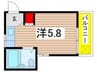 日ビルハウス 1Rの間取り