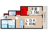 フェリーチェⅠ 1LDKの間取り