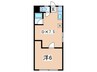 第３鈴木荘 1DKの間取り