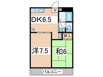 間取図 ビュ－ハイム・コヤナギ・岡村