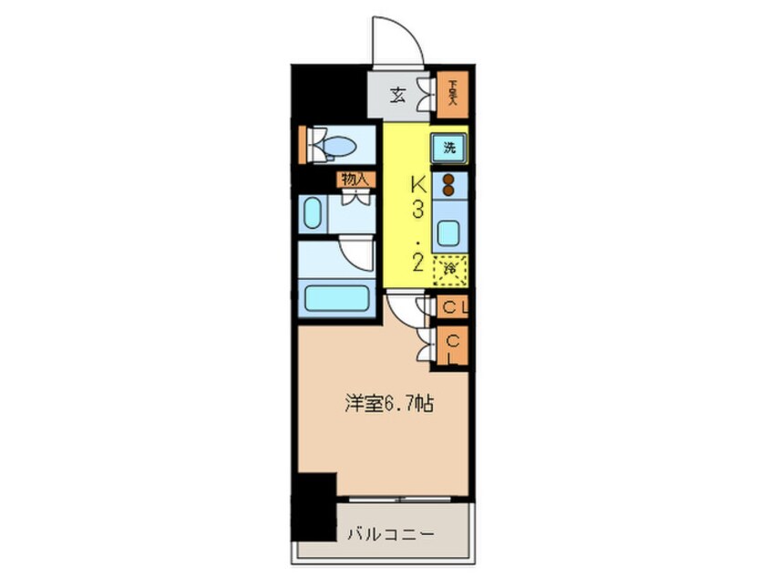 間取図 パ－クアクシス秋葉原Ｅａｓｔ