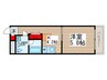 コンフォート吉野 1Kの間取り