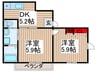 ブランボア 2DKの間取り