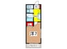 クラフト新都心マンション 1Kの間取り