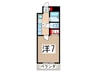 クラフト新都心マンション 1Kの間取り