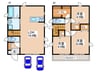 立川市砂川町１丁目貸家　２号棟 3LDKの間取り