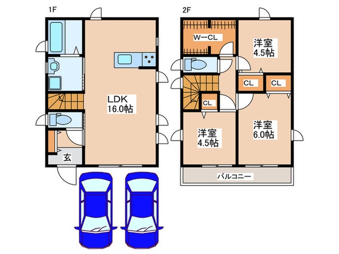 間取り図 立川市砂川町１丁目貸家　２号棟