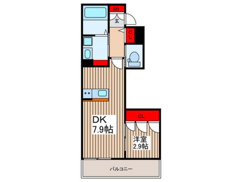 間取図 クレア美園