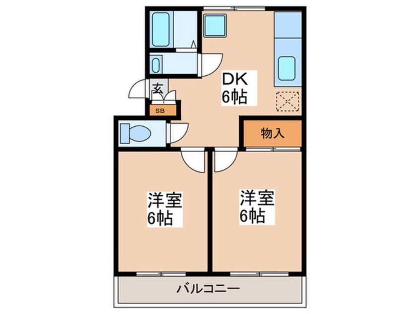 間取図 関根ｺｰﾎﾟ