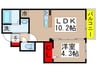 ルメルシィⅡ 1LDKの間取り