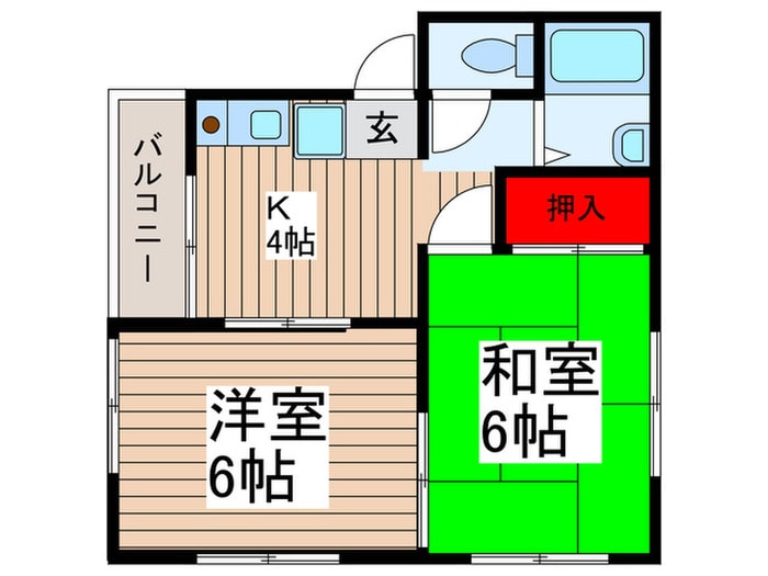 間取り図 ジス１０２　スカイハイツ