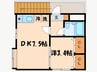 フラットＤ 1DKの間取り