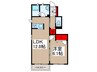 エスペランサⅡ番館 1LDKの間取り
