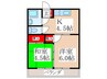 若葉ハイツ 2Kの間取り