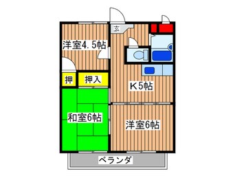 間取図 アシュレ横須賀・武Ａ棟