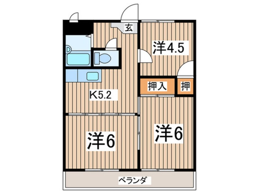 間取図 アシュレ横須賀・武Ａ棟