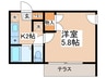 フラットＫＳ桜上水 1Kの間取り