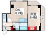 ロイヤルスクエア 1DKの間取り