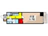 N residence SUMIYOSHI 1Kの間取り