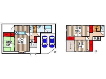 間取図 仮)吉見町貸一戸建