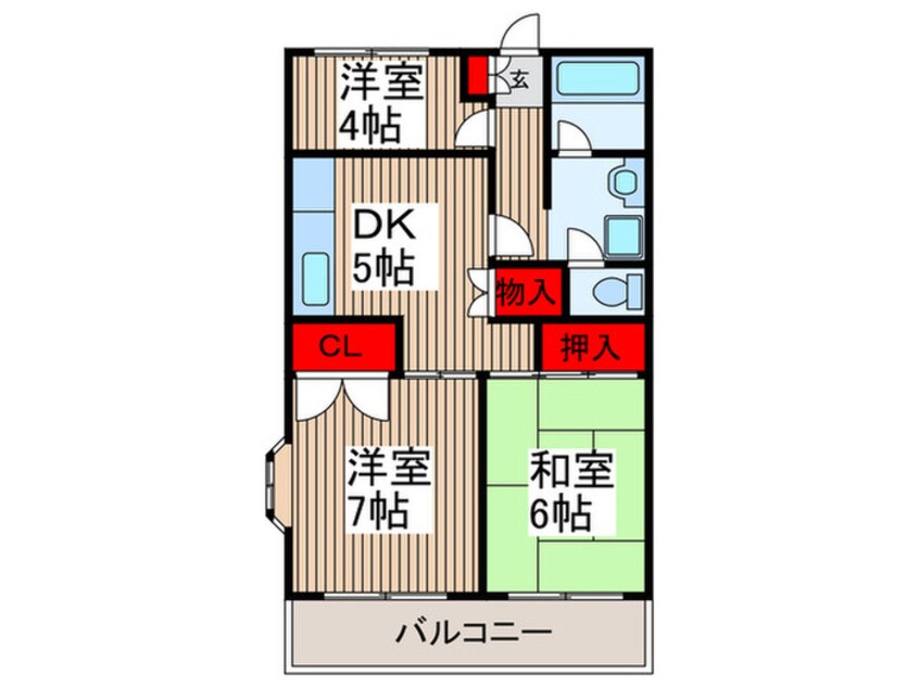 間取図 シャト－所沢