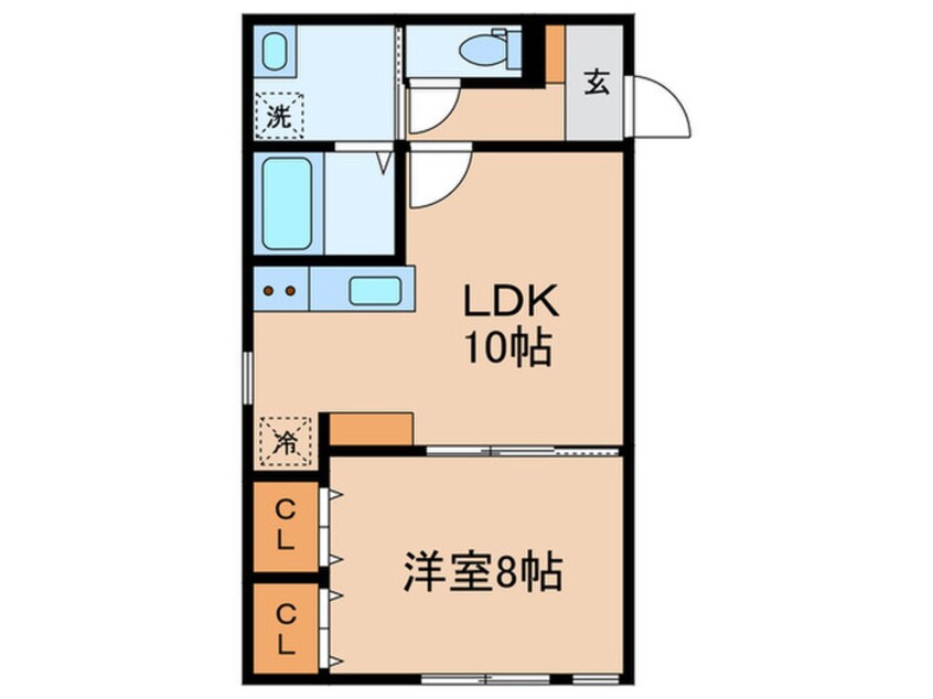 間取図 ﾊｰﾐｯﾄｸﾗﾌﾞﾊｳｽﾄｩｷﾞｬｻﾞｰ二子新地