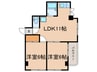 ジュエル翠ヶ丘 2LDKの間取り