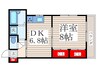 グリーンハイム 1DKの間取り