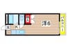 ヒロ大巌寺 1Kの間取り
