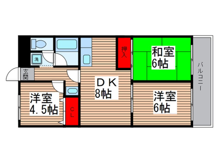 間取図 クロシェット松戸