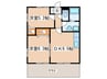 ハイツ東６号 2DKの間取り