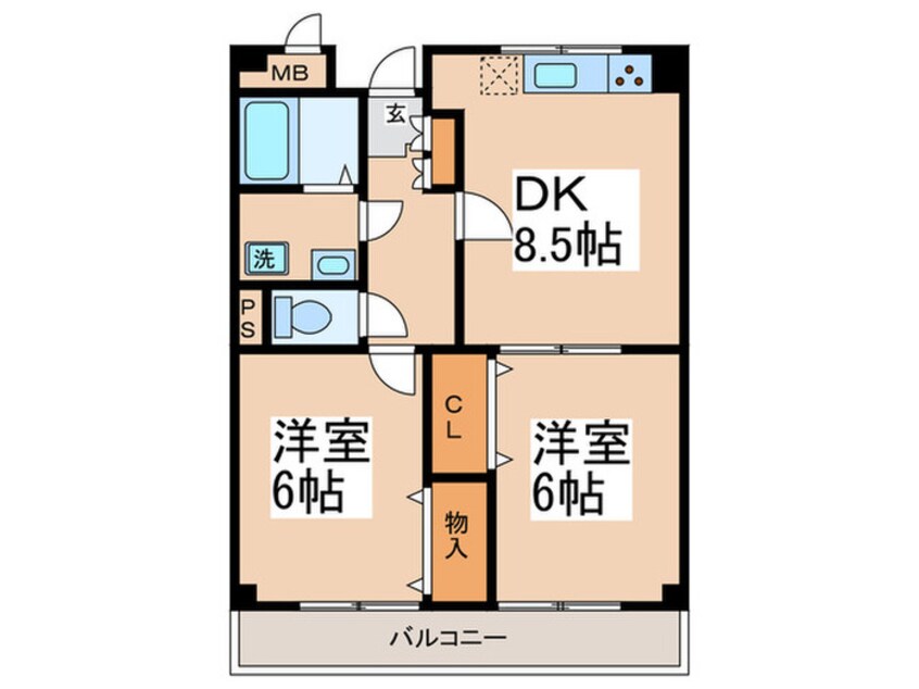 間取図 プライムヒルガ－デン