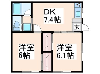 間取図 コ－ポ原田