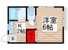 オアシス大森台 1Kの間取り