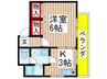 グランシティ－船橋 1Kの間取り
