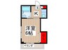 シャイン市川 1Kの間取り