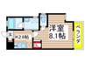 アフェット稲毛６ 1Kの間取り
