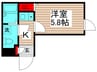 サザンロード五反野Ⅱ 1Kの間取り