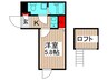 サザンロード五反野Ⅱ 1Kの間取り