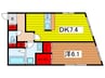 Designers Maison Qt Ikebukuro 1DKの間取り