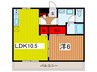 マノワールＫ 1LDKの間取り