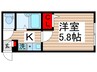 CASAR千住大橋 1Kの間取り