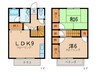 メゾン山崎(6－8号室) 2LDKの間取り